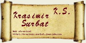 Krasimir Šurbat vizit kartica